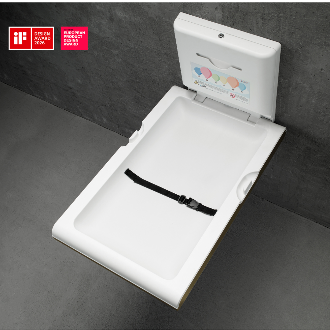 Vertical baby changing station award winning